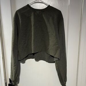 Carhartt 1889 Workwear Olive Green Cropped Sweatshirt